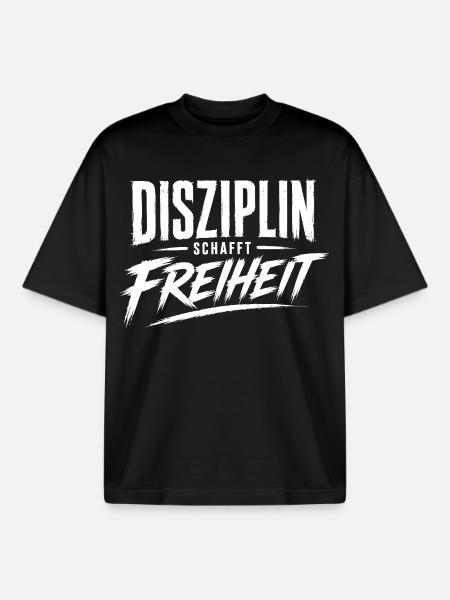 Disziplin schafft Freiheit - Boxy Heavyweight Unisex Organic T-Shirt von Stanley/Stella - Schwarz