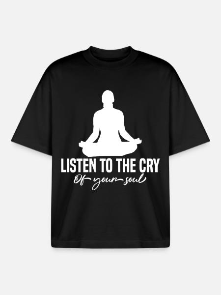 yoga - Boxy Heavyweight Unisex Organic T-Shirt von Stanley/Stella - Schwarz