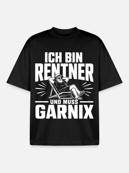 Ich bin Rentner - Boxy Heavyweight Unisex Organic T-Shirt von Stanley/Stella - Schwarz