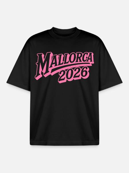 Mallorca 2026 - Boxy Heavyweight Unisex Organic T-Shirt by Stanley/Stella - black