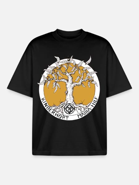 Kinderhort - Boxy Heavyweight Unisex Organic T-Shirt von Stanley/Stella - Schwarz