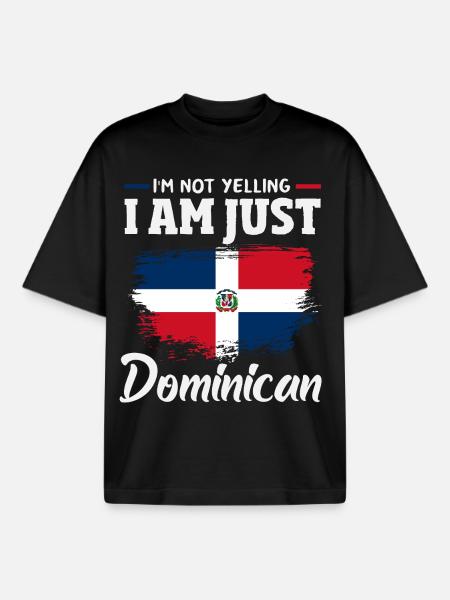 Dominican Republic Flag Dom Rep Pride - Boxy Heavyweight Unisex Organic T-Shirt by Stanley/Stella - black