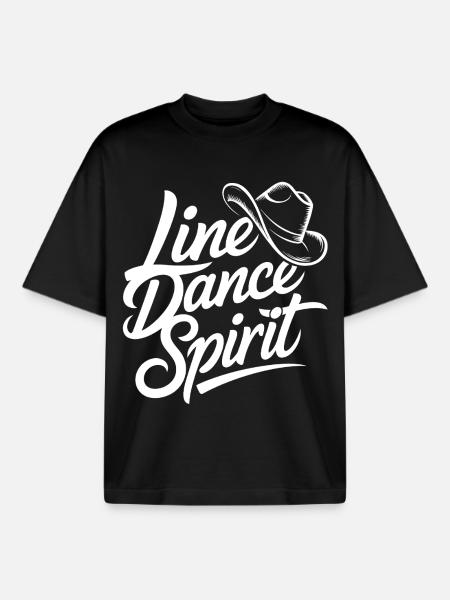 Line Dance Spirit - Boxy Heavyweight Unisex Organic T-Shirt by Stanley/Stella - black