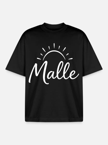 Malle Sun - T-shirt unisexe boxy épais biologique Stanley/Stella - noir