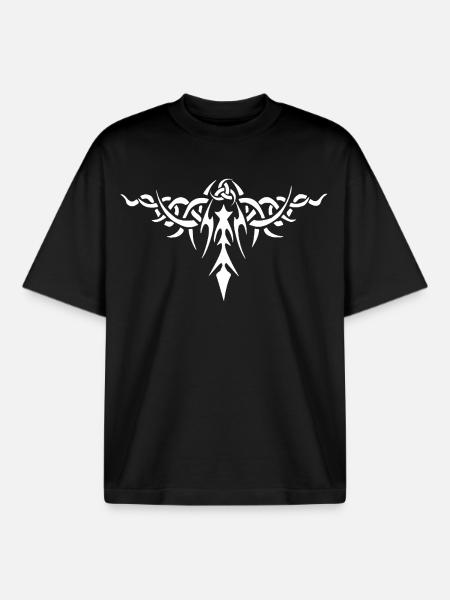 Thorny symbol (white) - Boxy Heavyweight Unisex Organic T-Shirt by Stanley/Stella - black