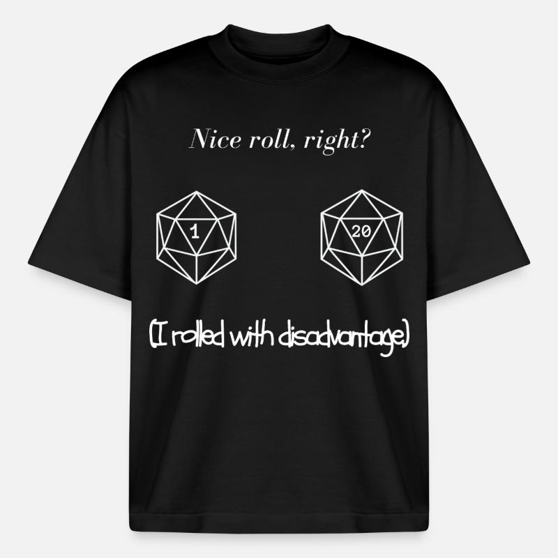 D20 DeD - Boxy Heavyweight Unisex Organic T-Shirt by Stanley/Stella - black