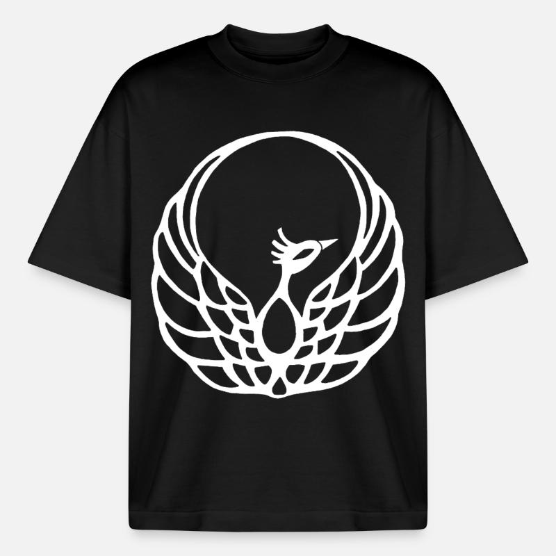 White Phoenix - Boxy Heavyweight Unisex Organic T-Shirt by Stanley/Stella - black