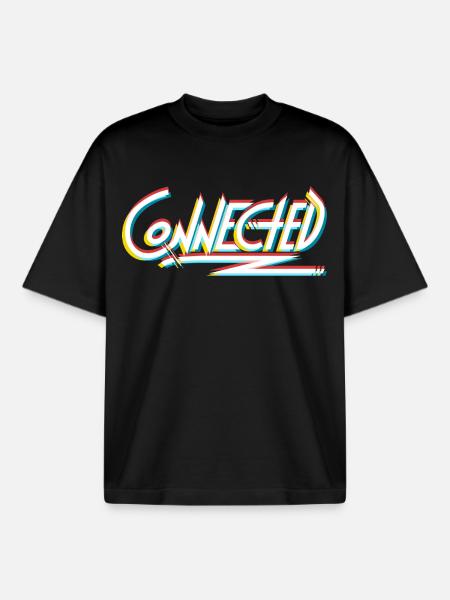 Connected_white_prism - Boxy Heavyweight Unisex Organic T-Shirt by Stanley/Stella - black