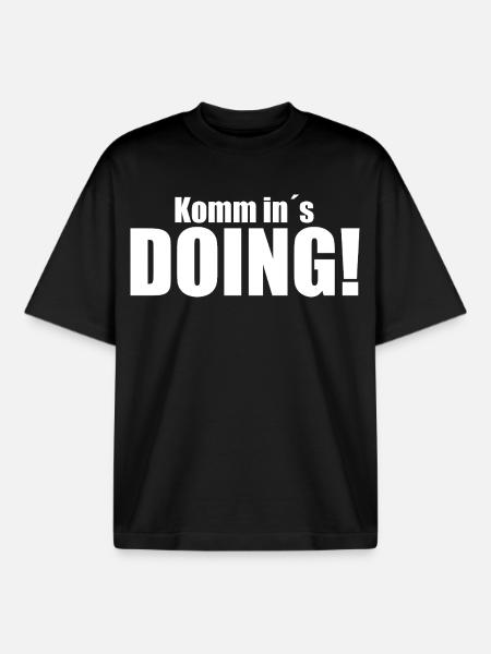 Komm in´s DOING! - Boxy Heavyweight Unisex Organic T-Shirt von Stanley/Stella - Schwarz