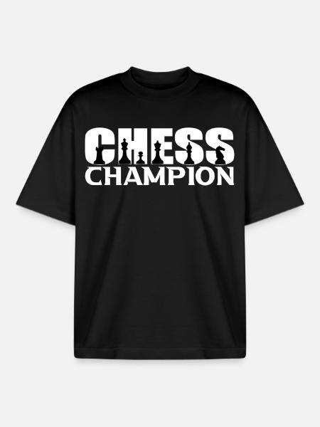 Échecs - T-shirt unisexe boxy épais biologique Stanley/Stella - noir