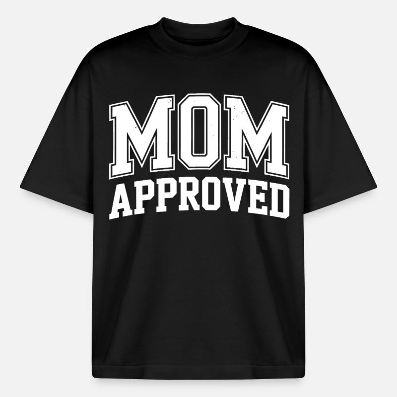 Mama a approuvé un test - T-shirt unisexe boxy épais biologique Stanley/Stella - noir