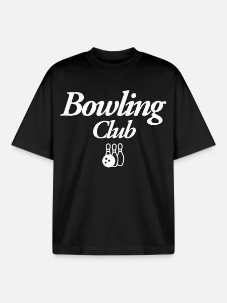 Bowling Club - Boxy Heavyweight Unisex Organic T-Shirt by Stanley/Stella - black