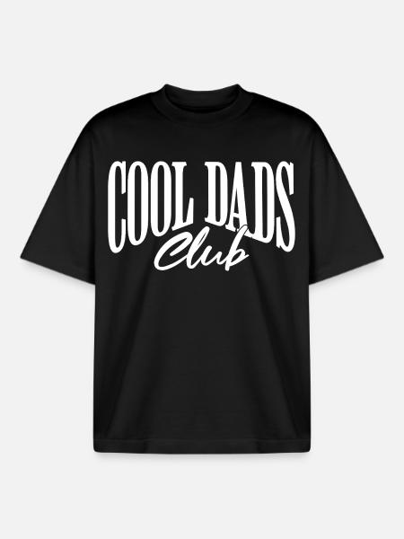 Cool Dads Club - Boxy Heavyweight Unisex Organic T-Shirt by Stanley/Stella - black