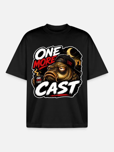 Lustiges Karpfenangelhemd – Noch ein Wurf - Boxy Heavyweight Unisex Organic T-Shirt von Stanley/Stella - Schwarz