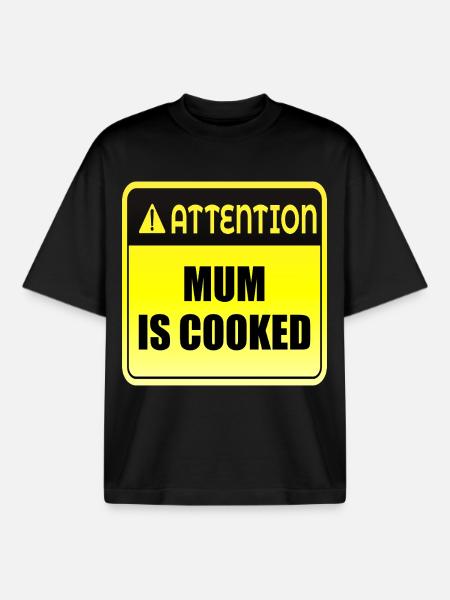 Mum Mood - Boxy Heavyweight Unisex Organic T-Shirt by Stanley/Stella - black