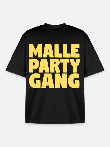 Malle Party Gang - Boxy Heavyweight Unisex Organic T-Shirt by Stanley/Stella - black