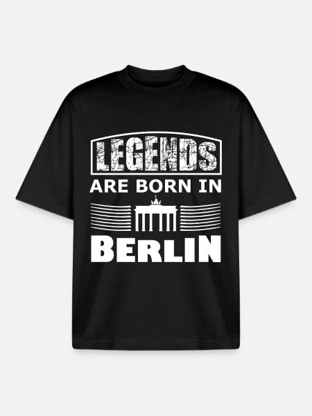 Legends from Berlin - Boxy Heavyweight Unisex Organic T-Shirt by Stanley/Stella - black