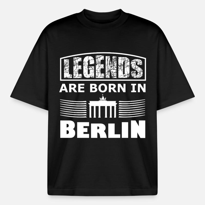 Legends from Berlin - Boxy Heavyweight Unisex Organic T-Shirt by Stanley/Stella - black