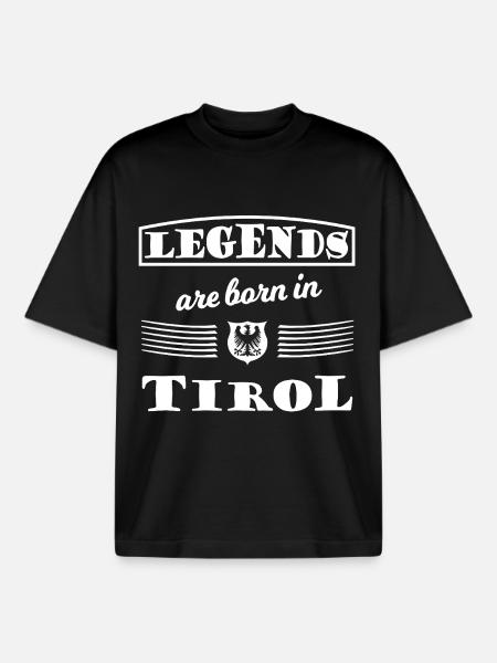 Legends from Tyrol - Boxy Heavyweight Unisex Organic T-Shirt by Stanley/Stella - black