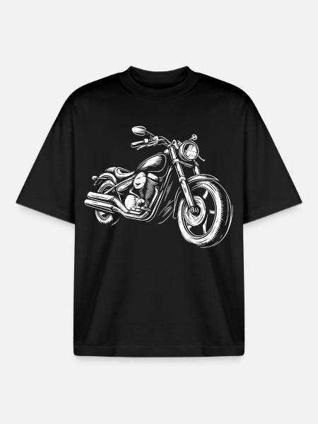 Motorcycle Motorcycle Rider - Boxy Heavyweight Unisex Organic T-Shirt by Stanley/Stella - black