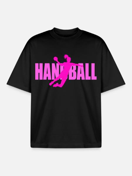 Handball - T-shirt unisexe boxy épais biologique Stanley/Stella - noir
