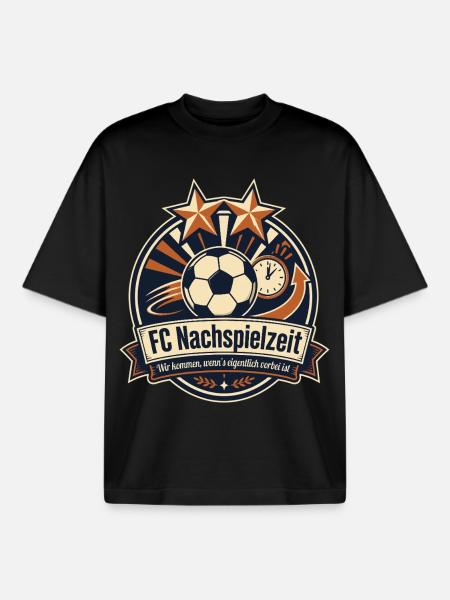 FC Nachspielzeit - Boxy Heavyweight Unisex Organic T-Shirt von Stanley/Stella - Schwarz