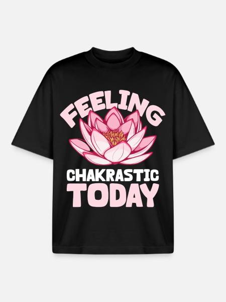 Chakra Feeling - Good Energy - Boxy Heavyweight Unisex Organic T-Shirt by Stanley/Stella - black