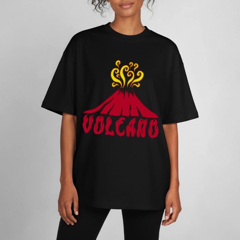 Erupting volcano Boxy Heavyweight Unisex Organic T-Shirt by Stanley/Stella