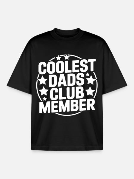 Coolest Dad - Boxy Heavyweight Unisex Organic T-Shirt by Stanley/Stella - black