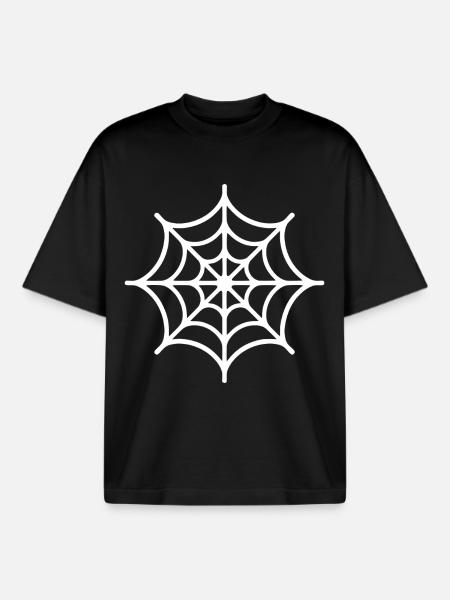Spider Web Spider - Boxy Heavyweight Unisex Organic T-Shirt by Stanley/Stella - black