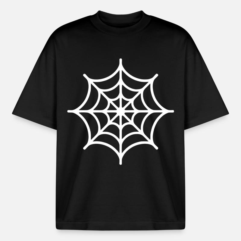 Spider Web Spider - Boxy Heavyweight Unisex Organic T-Shirt by Stanley/Stella - black