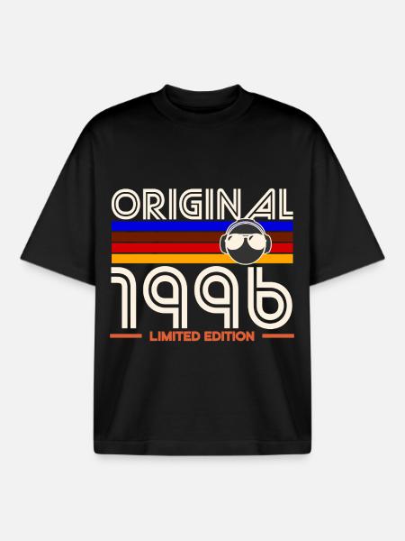 Original 1996 Edition limitée - T-shirt unisexe boxy épais biologique Stanley/Stella - noir
