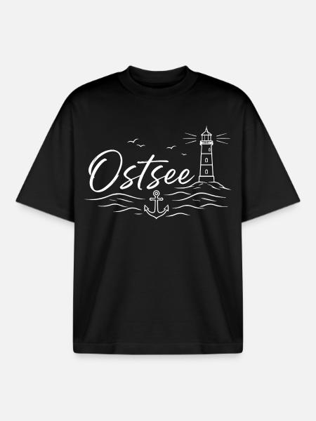 Ostsee - Boxy Heavyweight Unisex Organic T-Shirt von Stanley/Stella - Schwarz