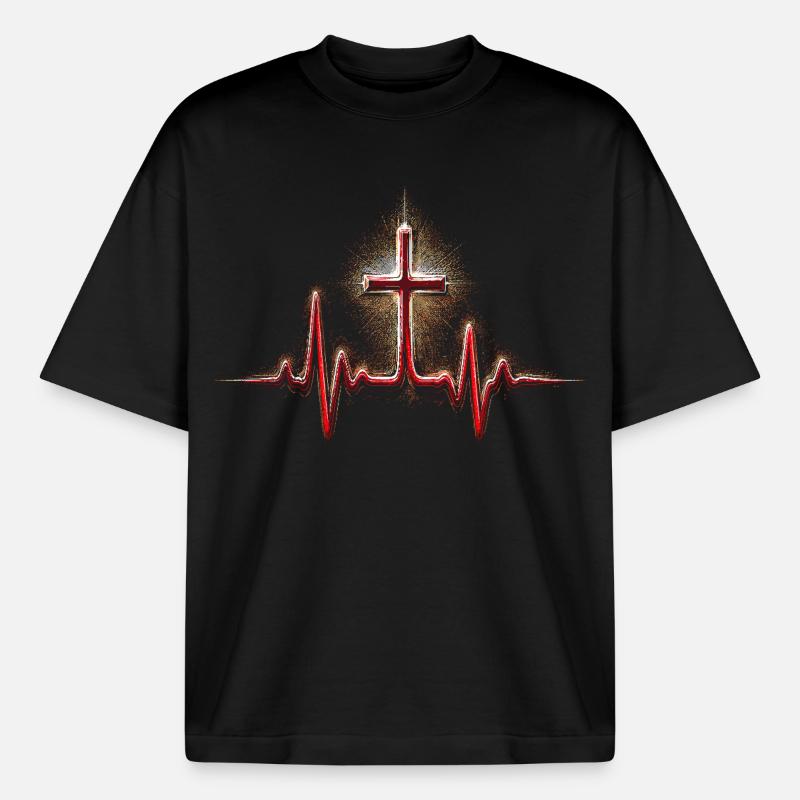 Aumônier, clerc, pasteur - T-shirt unisexe boxy épais biologique Stanley/Stella - noir