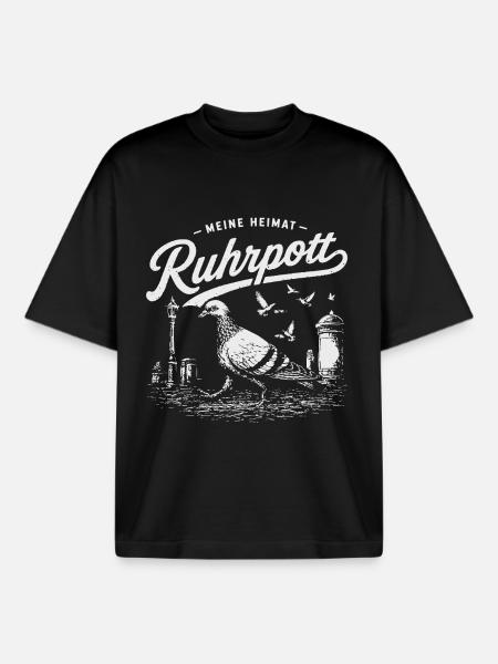 Ruhrpott - Meine Heimat - Boxy Heavyweight Unisex Organic T-Shirt von Stanley/Stella - Schwarz