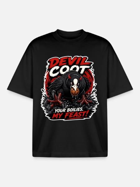 Devil Coot Boilie Thief Karpfenfischen - Boxy Heavyweight Unisex Organic T-Shirt von Stanley/Stella - Schwarz