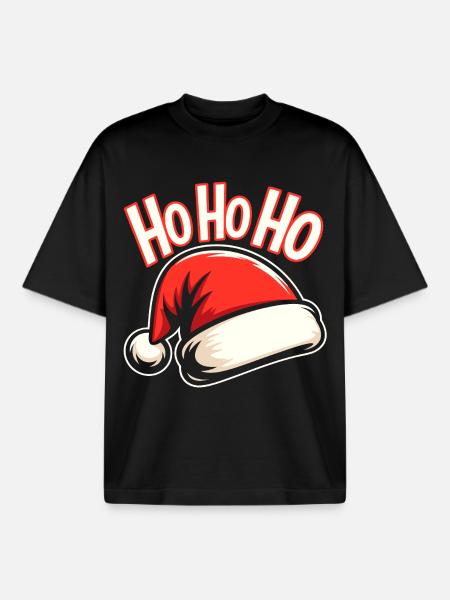 Conception du Père Noël - T-shirt unisexe boxy épais biologique Stanley/Stella - noir