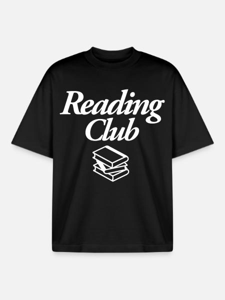 Reading Club - Boxy Heavyweight Unisex Organic T-Shirt by Stanley/Stella - black