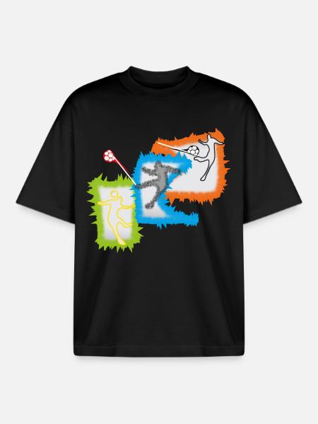 Fußball Fußballspieler - Boxy Heavyweight Unisex Organic T-Shirt von Stanley/Stella - Schwarz