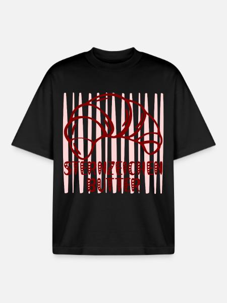 Sternzeichen Butter Croissants - Boxy Heavyweight Unisex Organic T-Shirt von Stanley/Stella - Schwarz