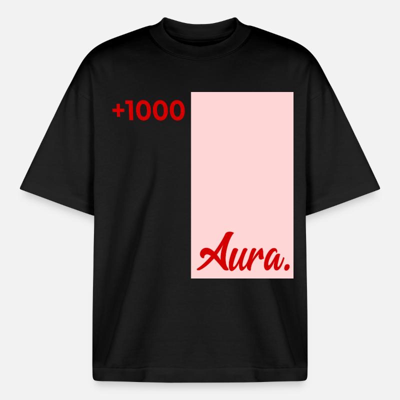 Points d’Aura à Révision - T-shirt unisexe boxy épais biologique Stanley/Stella - noir