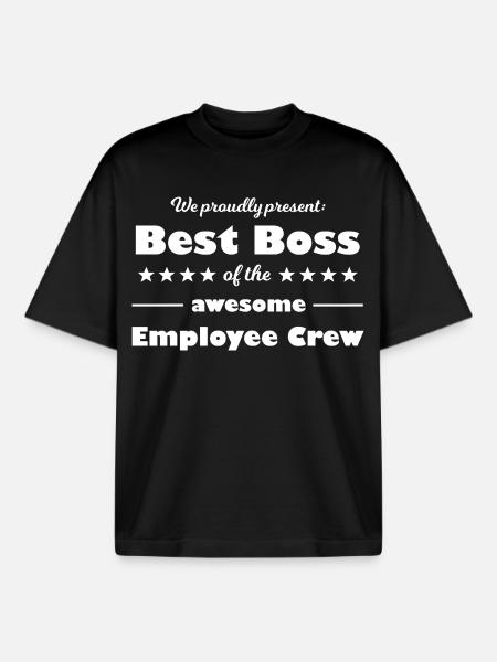Bester Chef der großartigen Belegschaft - Boxy Heavyweight Unisex Organic T-Shirt by Stanley/Stella - black