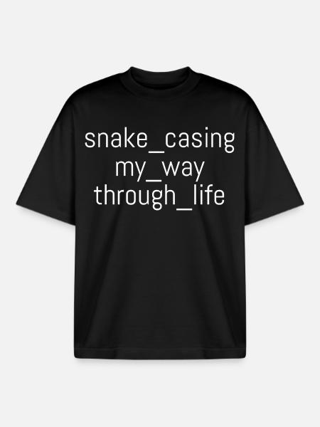 Snake Casing – Lebensweg | Informatiker | Nerd - Boxy Heavyweight Unisex Organic T-Shirt von Stanley/Stella - Schwarz