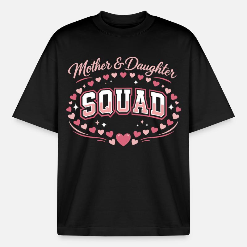 Mutter-Tochter-Trupp | Pink Komplizen Geschenk - Boxy Heavyweight Unisex Organic T-Shirt von Stanley/Stella - Schwarz