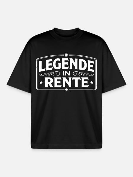 Legend retired - Boxy Heavyweight Unisex Organic T-Shirt by Stanley/Stella - black