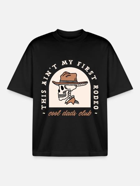 Cowboy dad cool gothic father - Boxy Heavyweight Unisex Organic T-Shirt by Stanley/Stella - black