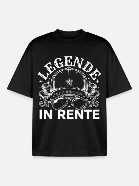 Legende Im Ruhestand Cap-Design - Boxy Heavyweight Unisex Organic T-Shirt von Stanley/Stella - Schwarz