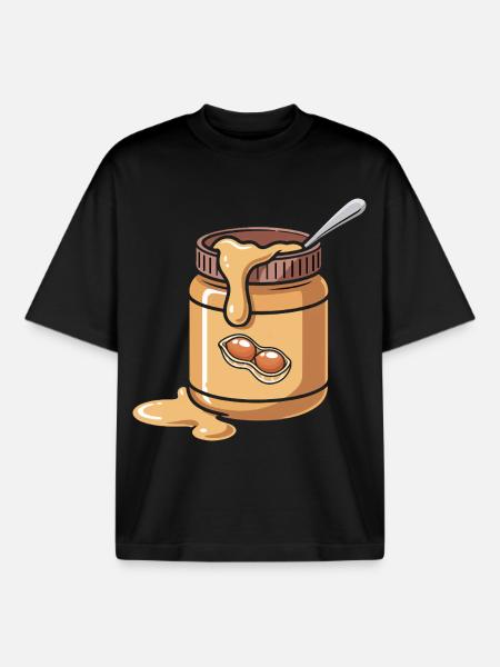 Peanut Butter & Jam Partner Look Design - Boxy Heavyweight Unisex Organic T-Shirt by Stanley/Stella - black