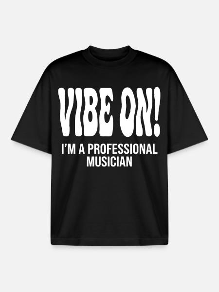 Musician Vibe On - Boxy Heavyweight Unisex Organic T-Shirt by Stanley/Stella - black