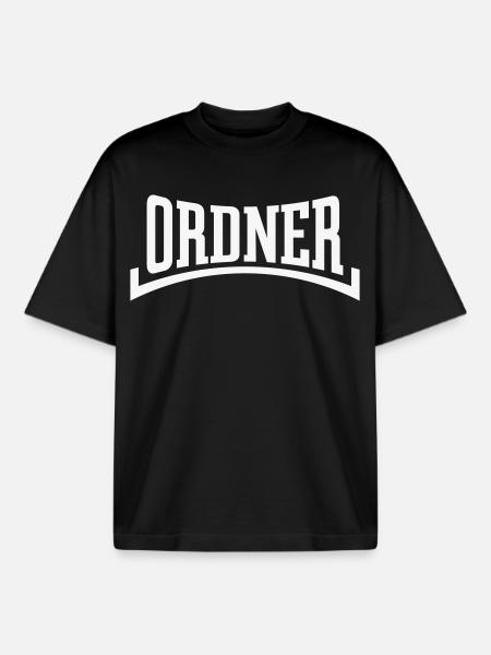 Dossiers (Commande / Sécurité / Blanc) - T-shirt unisexe boxy épais biologique Stanley/Stella - noir